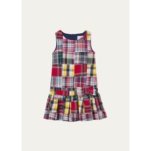 Classic Prep Girl's Cameron Plaid Drop Waist Dress, Size 2T NWT